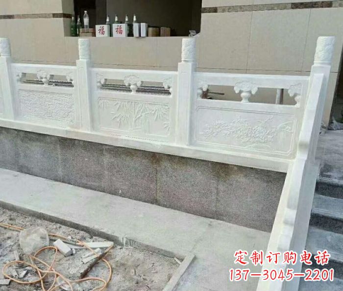 新乡大理石国旗台石雕栏板 (3)