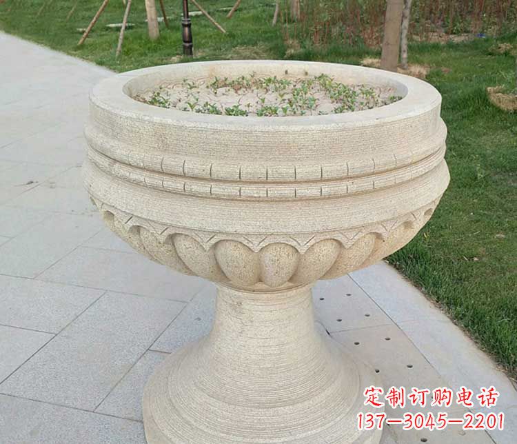 新乡大理石花盆石雕