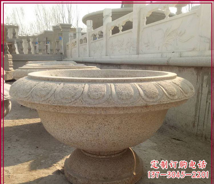 新乡大理石花盆雕塑