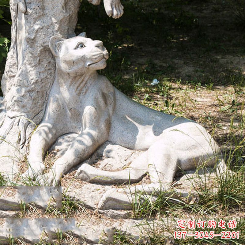 新乡风采灵动的大理石金钱豹雕塑