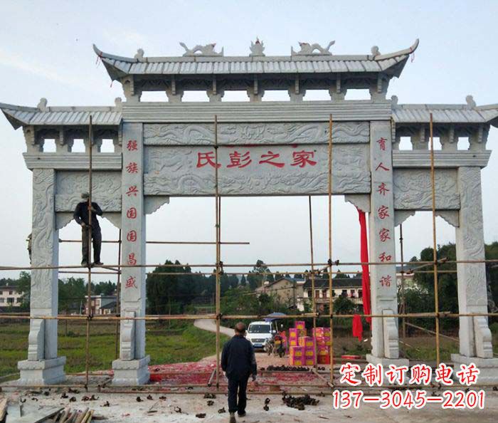 新乡大理石牌坊雕塑,精致美观,传承古风