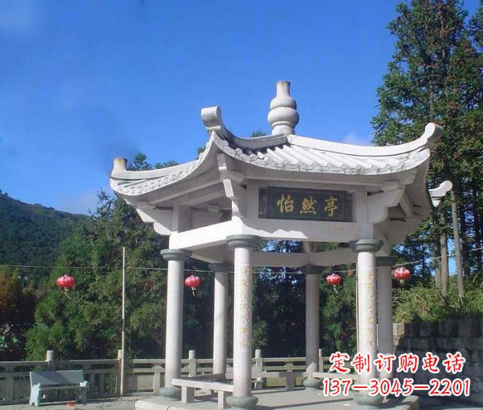 新乡大理石凉亭石雕 (2)