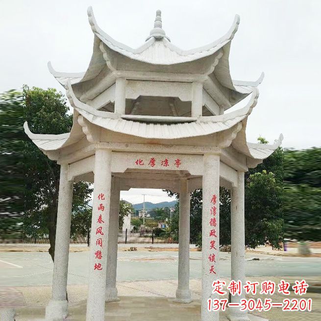 新乡大理石凉亭双层
