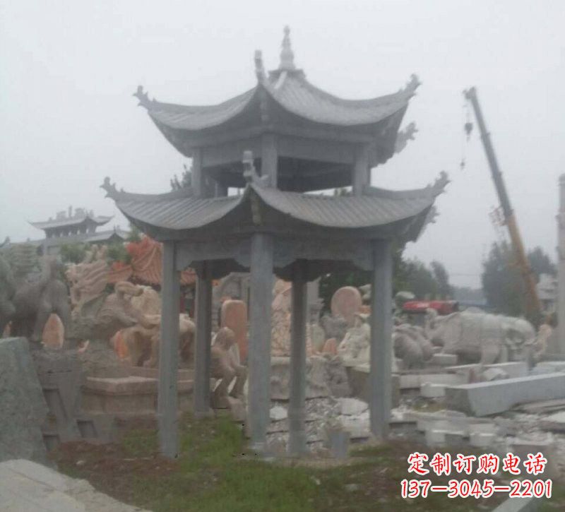 新乡大理石六角凉亭石雕