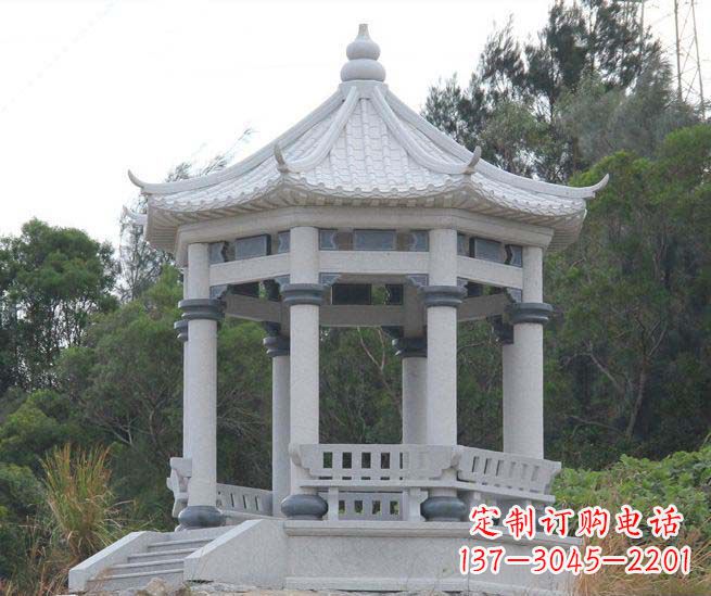 新乡大理石六角石雕凉亭