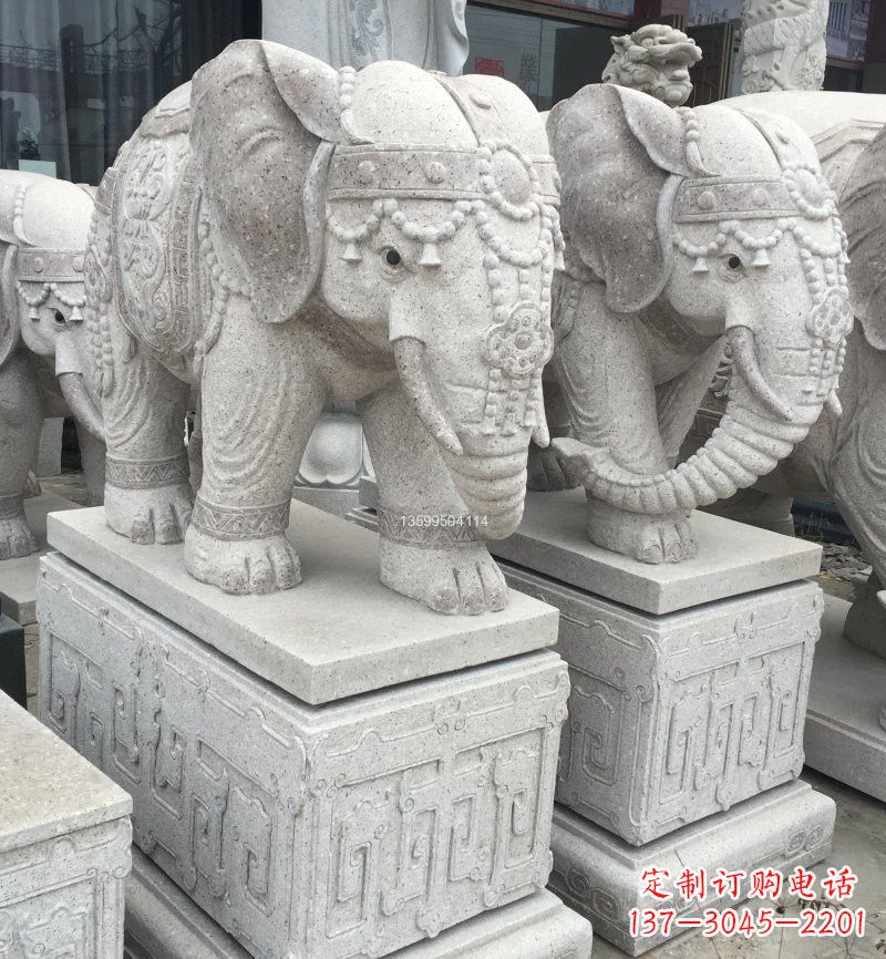 新乡精美绝伦的大理石门口大象雕塑
