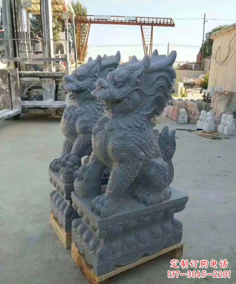 新乡精美大理石麒麟雕塑