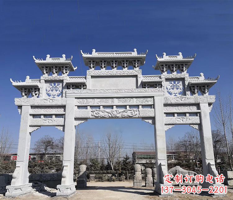 新乡特色大理石牌坊石雕