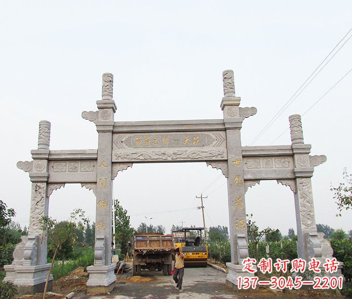 新乡大理石牌坊石雕,艺术精髓永不凋零