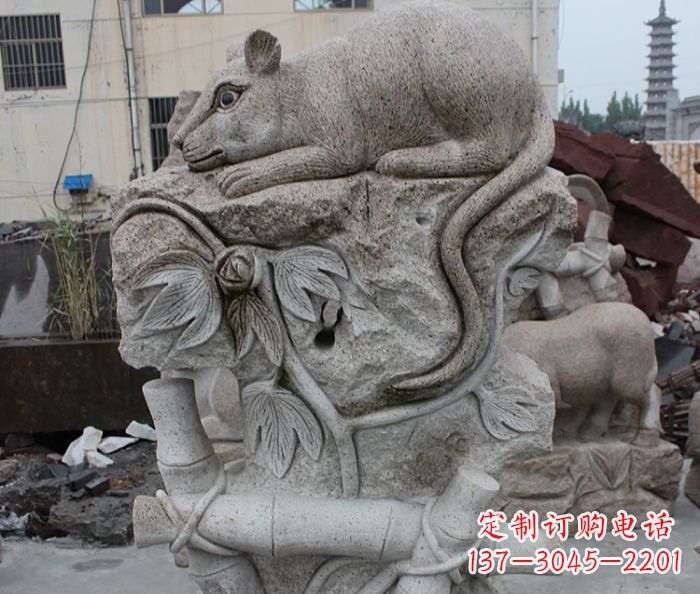 新乡大理石生肖鼠石雕