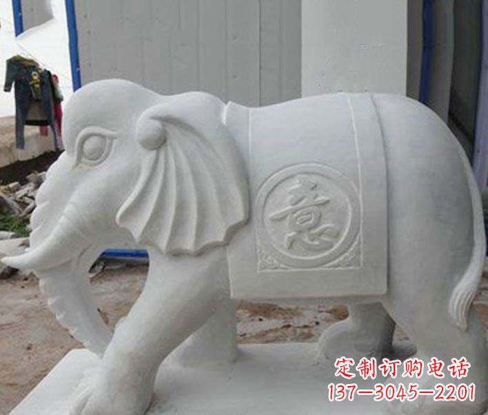 新乡传承财富祝福,大理石招财大象雕塑
