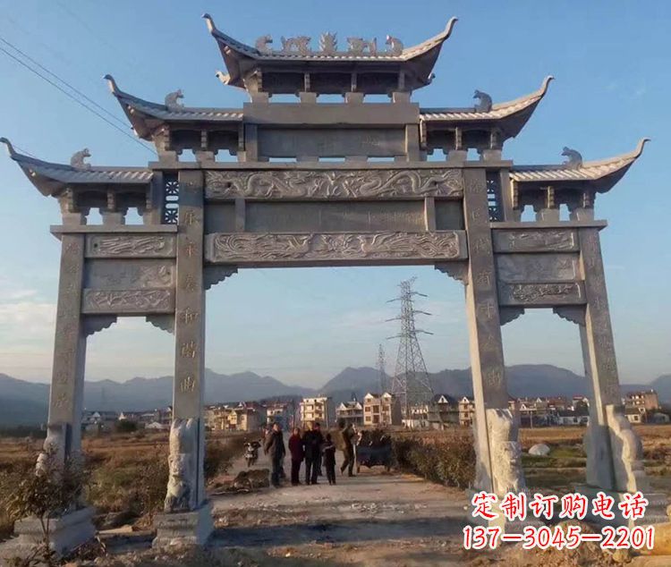 新乡大石牌坊雕塑—中领雕塑定制专业