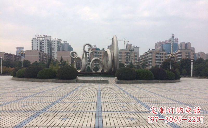 新乡大小圆环广场不锈钢雕塑