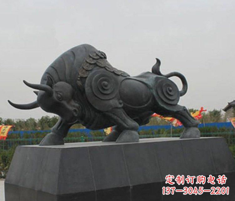 新乡大型动物雕塑铜雕牛摆件