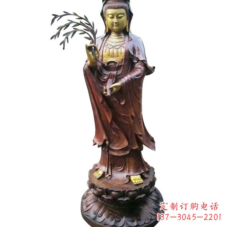 新乡高贵优雅的观音铜雕塑