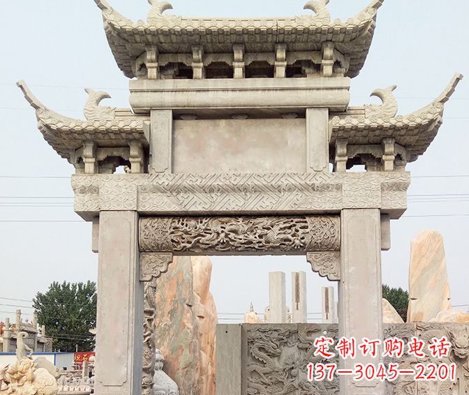 新乡特色大理石牌坊石雕