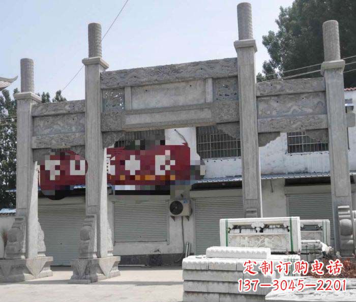 新乡领雕塑 | 专业定制道路大理石牌坊雕塑