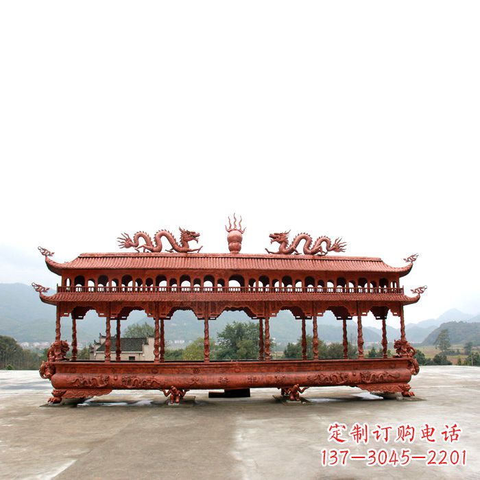 新乡精美铜香炉雕塑