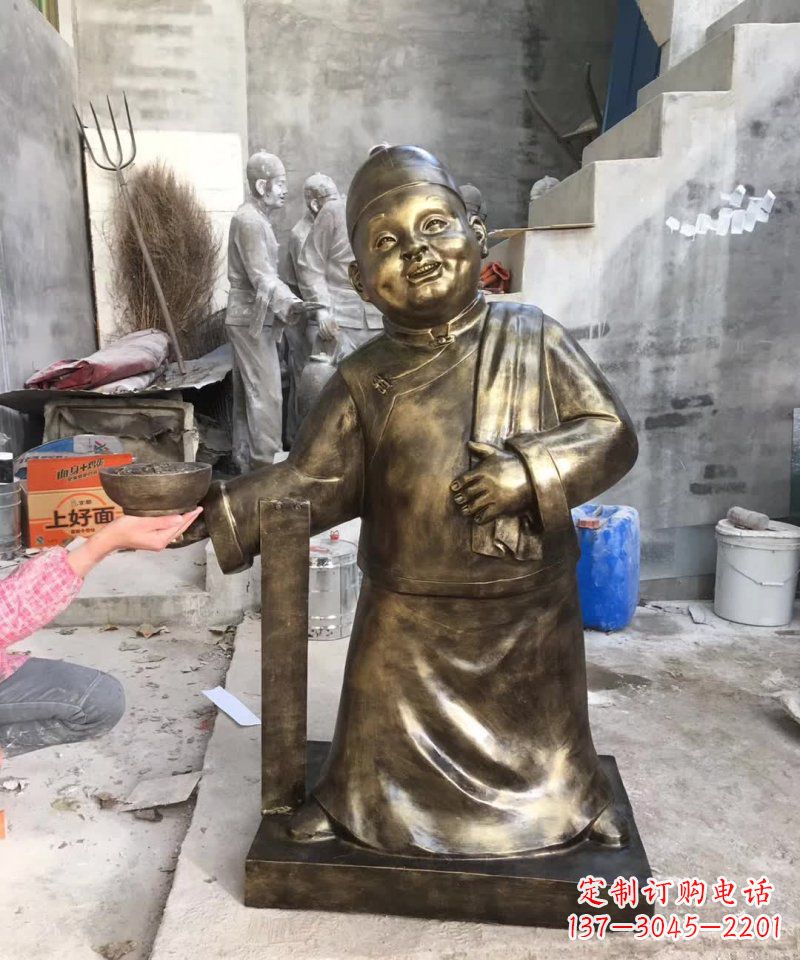 新乡店小二铜雕——精美精致的人物雕塑