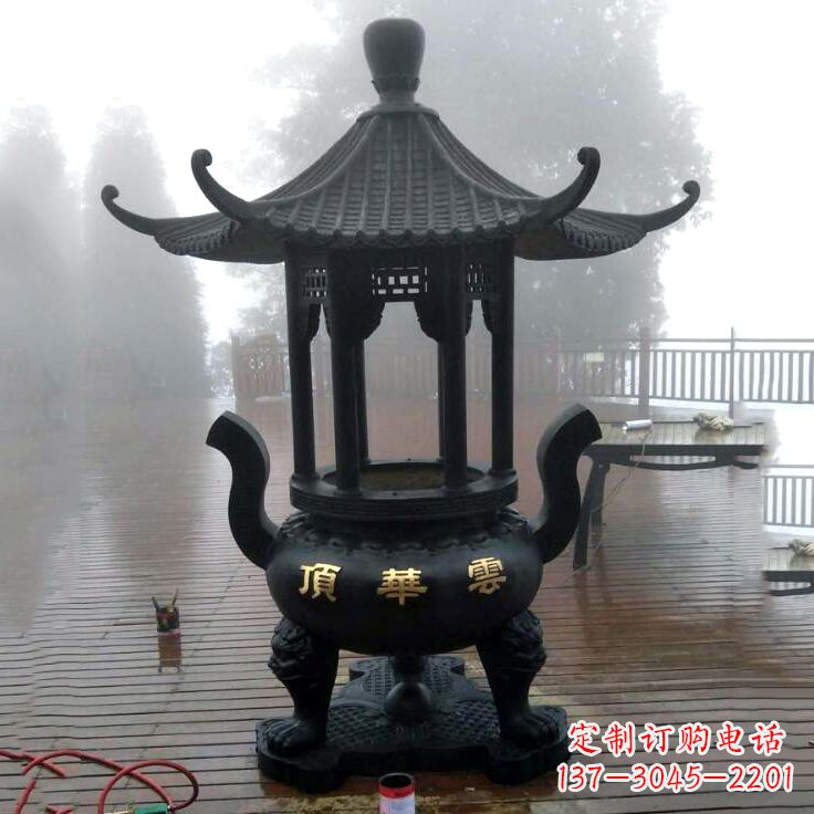 新乡精美青铜香炉雕塑