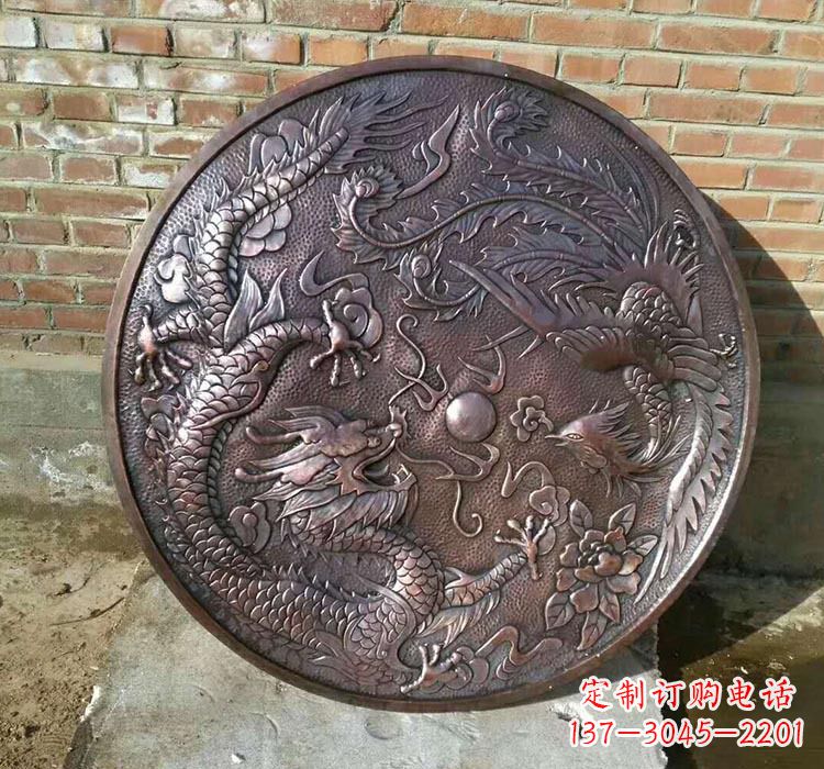 新乡传统工艺锻铜龙凤雕塑