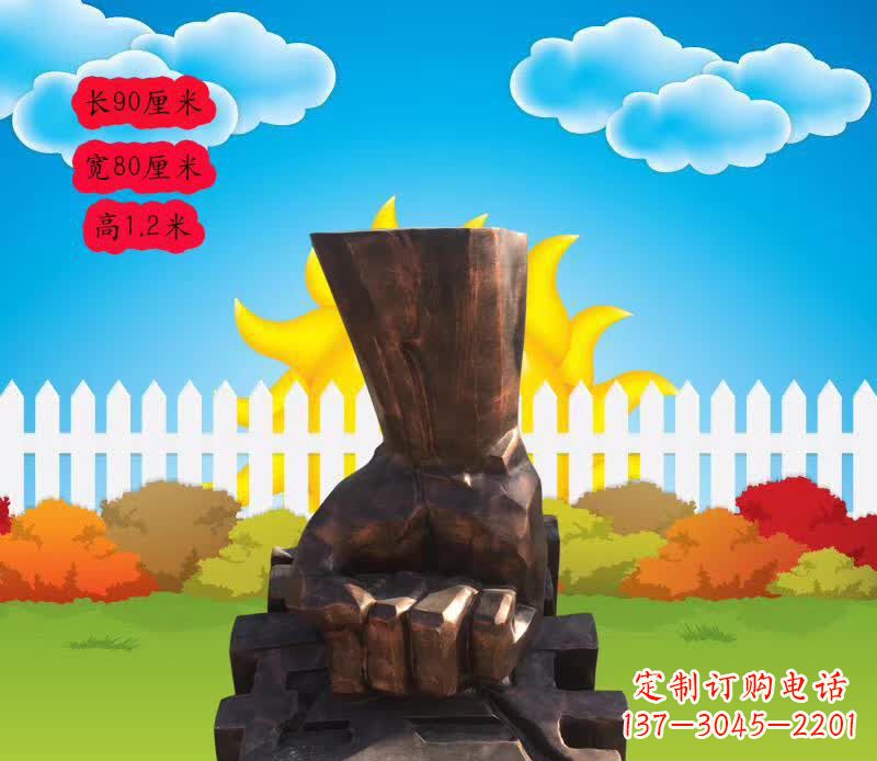 新乡精美铜拳头雕塑