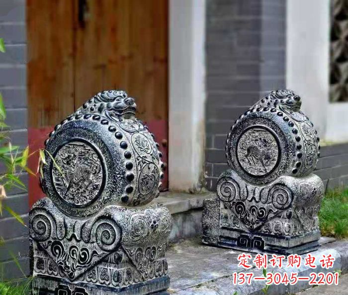 新乡仿古抱鼓石镇宅石门墩