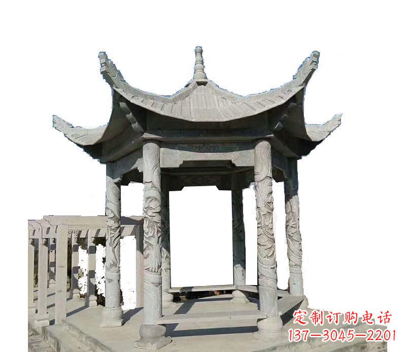 新乡传统风格凉亭石雕
