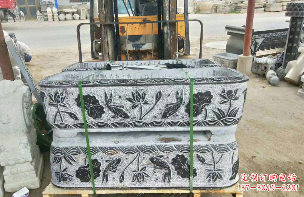 新乡精美古典仿古石水缸雕塑