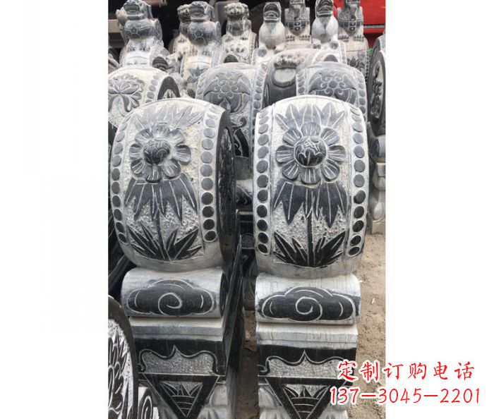 新乡仿古石门墩镇宅抱鼓石雕塑
