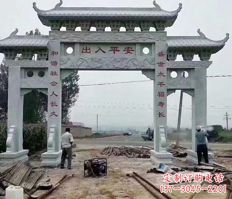 新乡仿古石牌坊石雕