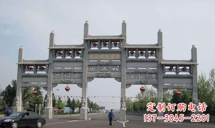 新乡精美仿古石雕牌坊雕塑