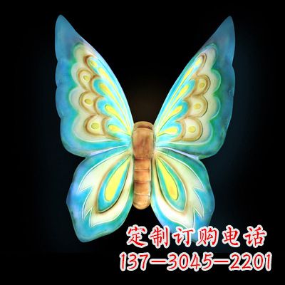 新乡 大号蓝色发光蝴蝶塑像