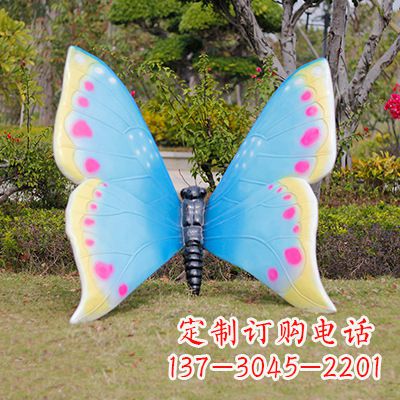 新乡蓝白双色蝴蝶雕塑