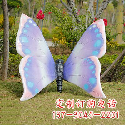 新乡蓝粉色蝴蝶雕塑