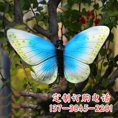 新乡精致风韵,蓝白蝴蝶雕塑