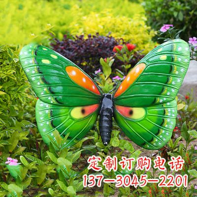 新乡精致魅力的绿色蝴蝶雕塑