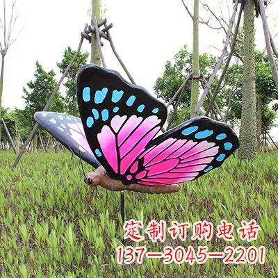 新乡仿真蝴蝶_紫蓝黑款100x95x60