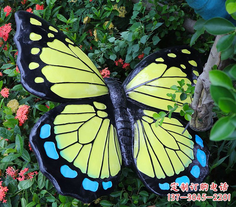 新乡仿真蝴蝶摆件玻璃钢雕塑