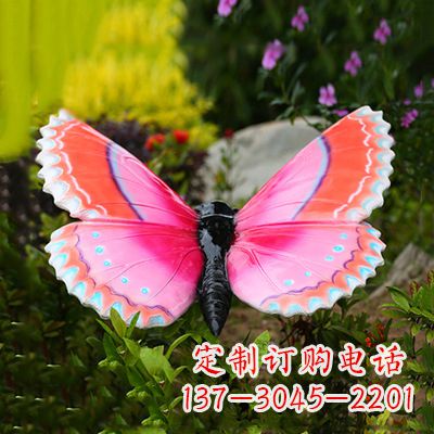 新乡仿真蝴蝶_紫红色款80x68x35
