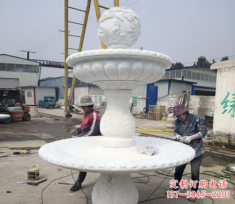 新乡风水球喷泉石雕塑