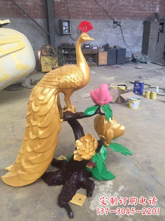 新乡凤凰雕塑城市景观园林神兽百鸟之王铜雕