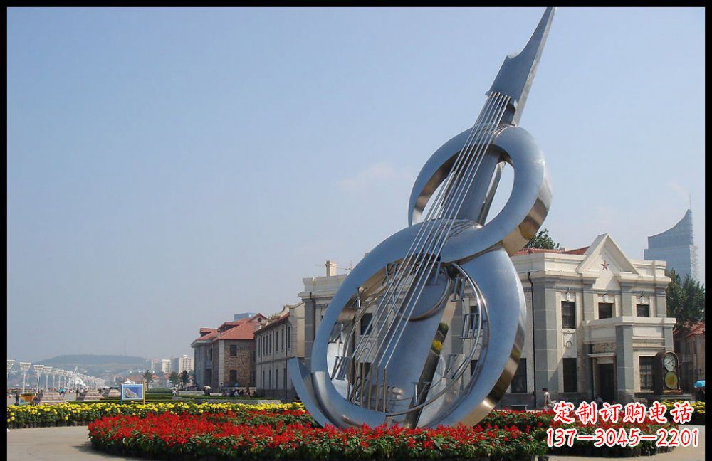 新乡YFZD-001不锈钢抽象大提琴雕塑