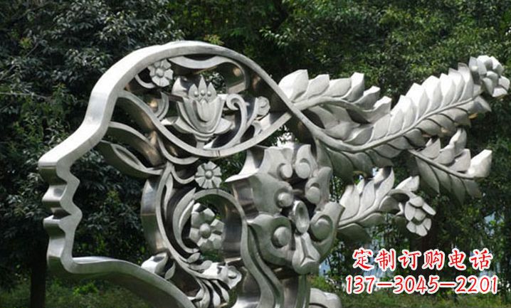 新乡美丽如梦不锈钢美女雕塑