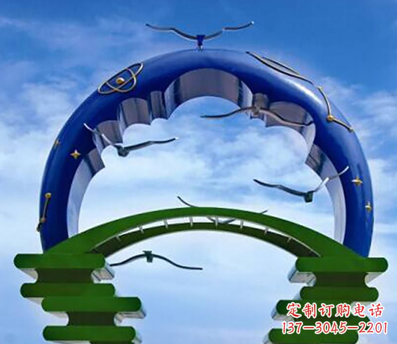 新乡不锈钢帝王拱景观雕塑