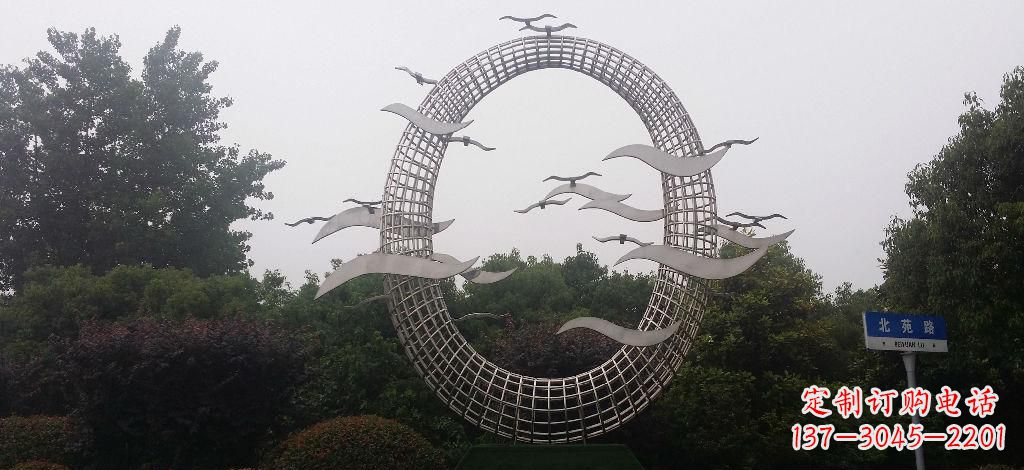 新乡优雅风采,质感之美,赏心悦目的不锈钢海鸥雕塑