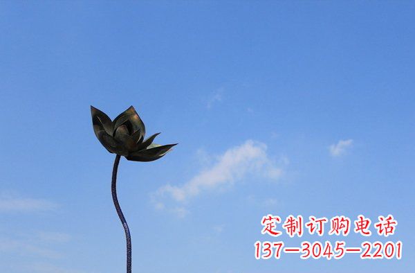 新乡公园不锈钢荷花雕塑