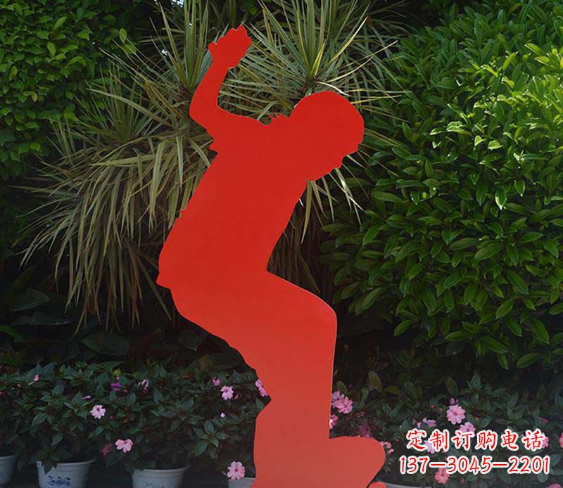 新乡不锈钢男孩滑板雕塑