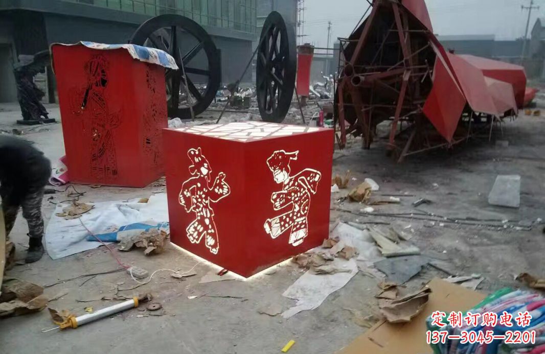 新乡高品质不锈钢皮影戏人物雕塑