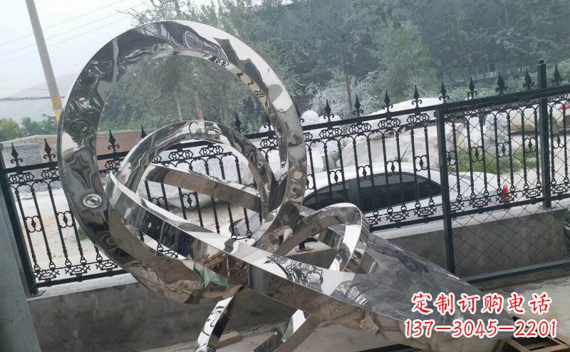 新乡公园拼接圆环景观不锈钢雕塑